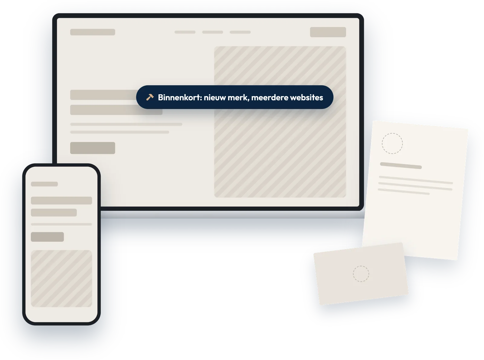 Placeholder: nieuw merk met meerdere websites, binnenkort