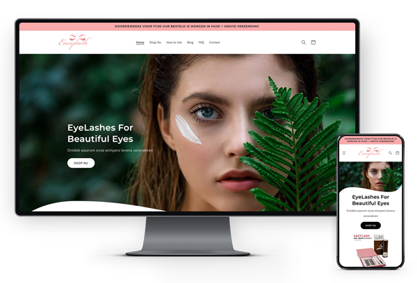 EasyLash Shopify webshop