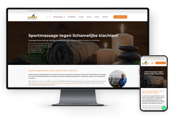 Wordpress website laten maken door Hutten Webdesign